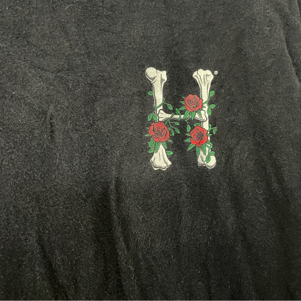 HUF vintage Black Tee with Floral Logo XL - Picture 4 of 7